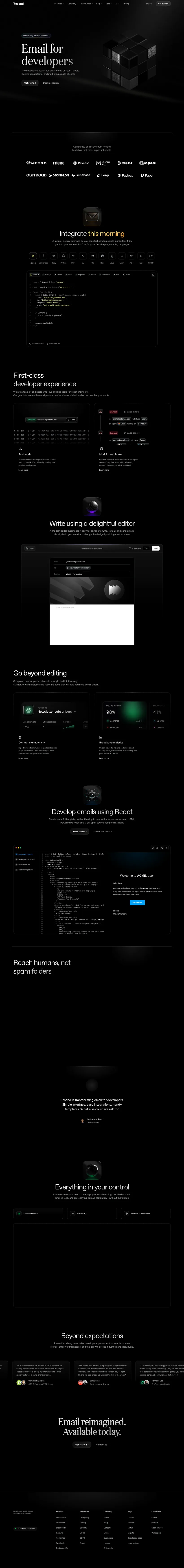 Resend — desktop